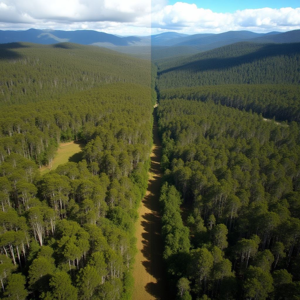 Forest restoration project in Tasmania