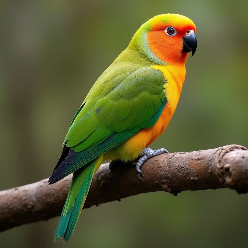 Rare Orange-bellied Parrot in Tasmania