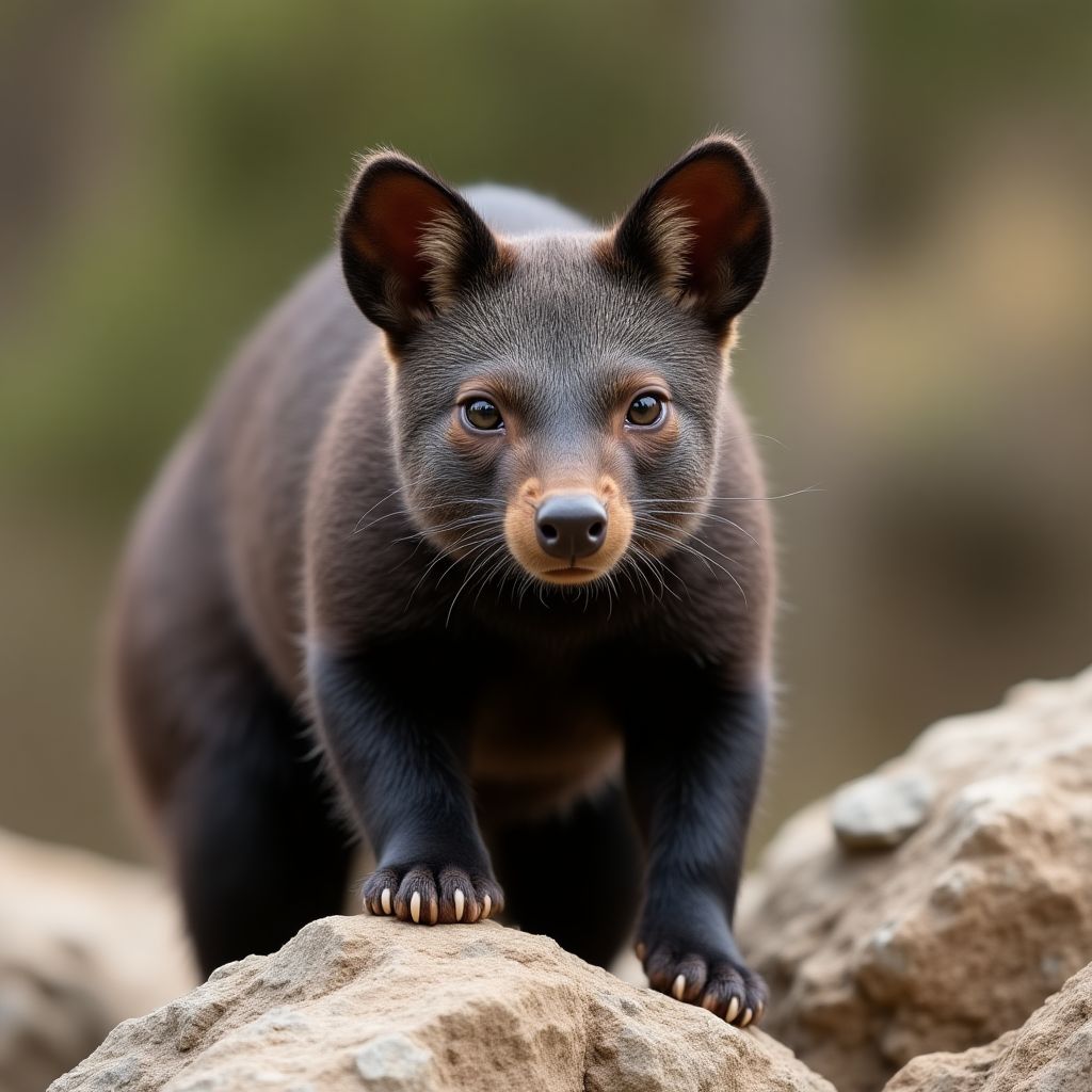 Tasmanian devil in natural habitat